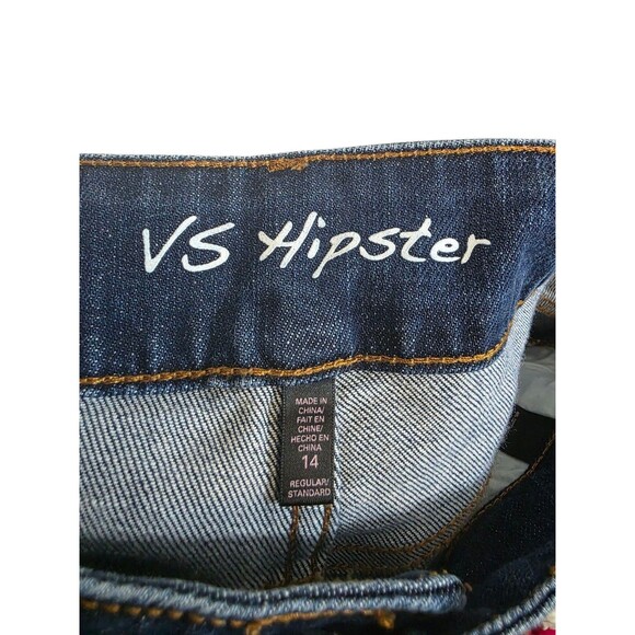 Victorias Secret VS Hipster Jeans Womens 14 Blue Bootcut Y2K Classic - Picture 8 of 9